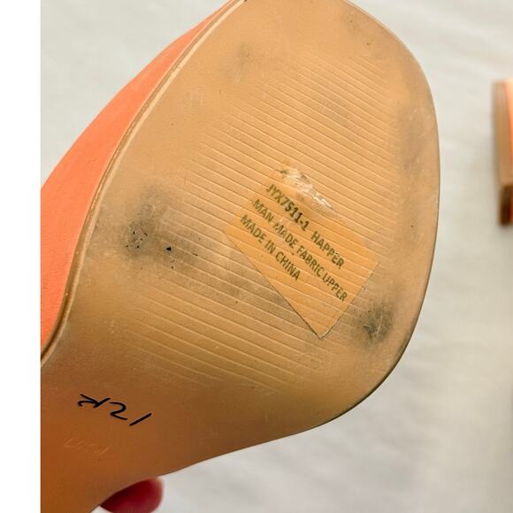 EGO | Happer Close Toe Statement Platform Block Heel Nude Peach Satin US 6 UK 4 - Picture 3 of 5